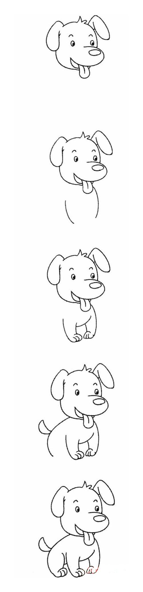 简单的小狗,简单的小狗怎么画,小狗怎么画简单好看？